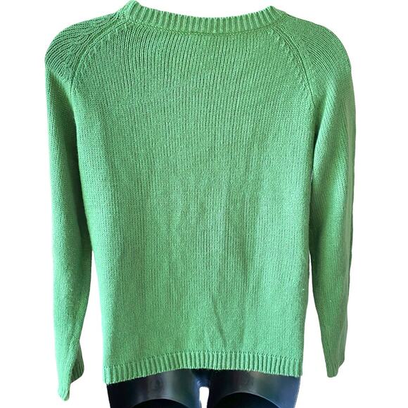 Green forest knit long sleeve sweater casual size large gorpcore mountain - Picture 5 of 6